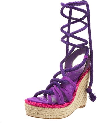 Dior Tahiti Suede & Snake Espadrille - Lyst