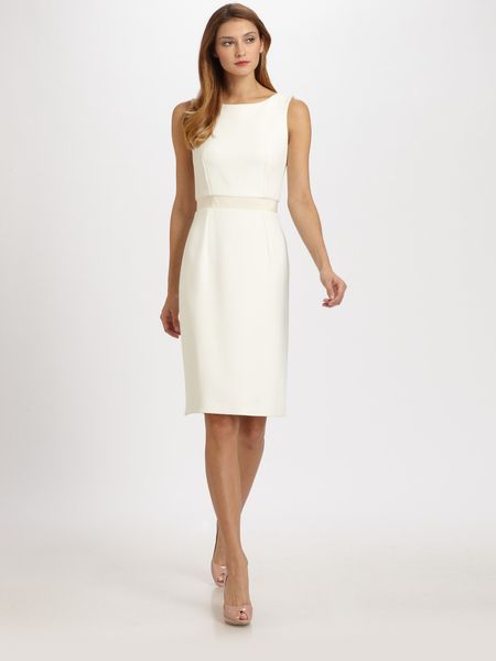 Dior Shantung Dress in White - Lyst