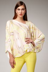 Emilio Pucci Light-print Poncho Top