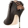 Giuseppe Zanotti Black Patent Leather Buckle Detail Peep Toe Ankle Bootie in Black - Lyst