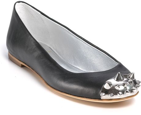 Giuseppe Zanotti Spike Ballet Flats in Black - Lyst