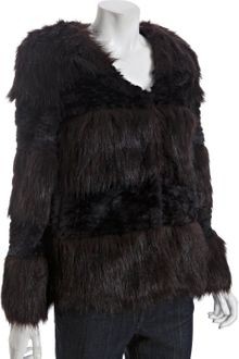 Halston Heritage Jet Faux Fur Pieced Short Jacket - Lyst