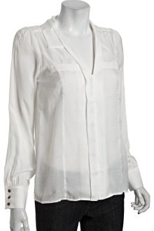 Heartloom Ivory Woven Dallas Button Front Blouse - Lyst