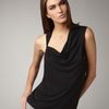 Helmut Lang Asymmetric Draped Tank in Black - Lyst