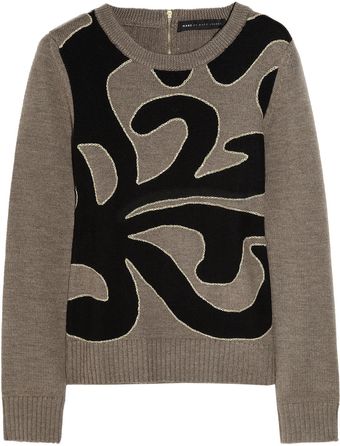 Marc By Marc Jacobs Marilyn Intarsia Merino Wool Sweater - Lyst