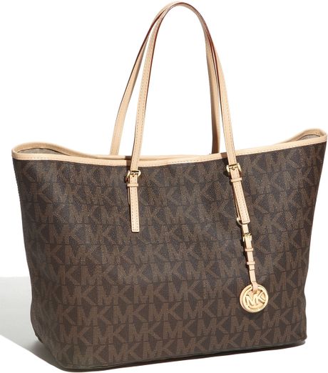 Michael Michael Kors Jet Set - Medium Travel Tote in Brown (start of ...