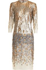 Prabal Gurung Beaded Feather Dress