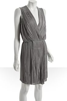 Robert Rodriguez Ash Silk Chiffon Pleated Dress - Lyst