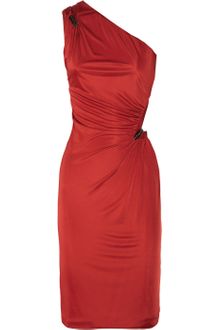 Roberto Cavalli One-shoulder Silk-jersey Dress - Lyst