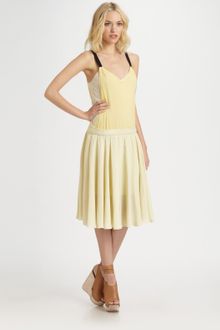 See By Chloé Sleeveless Contrast Trim Dress - Lyst