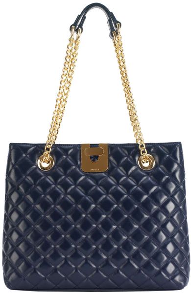 Jaeger Quilted Tote Bag in Blue (navy)
