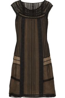 Philosophy di Alberta Ferretti Lace and Silk-chiffon Dress - Lyst