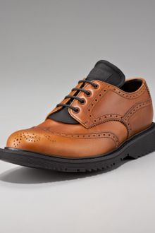 Prada Lace-up Wing-tip Oxford - Lyst