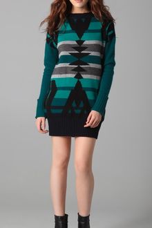 L.a.m.b. Intarsia Tunic Sweater Dress - Lyst