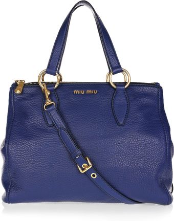 Miu Miu Textured-leather Tote - Lyst