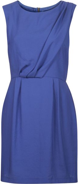 Topshop Tuck Shift Dress - Lyst