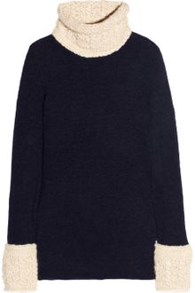 Tory Burch Fermion Two-tone Knitted Turtleneck - Lyst
