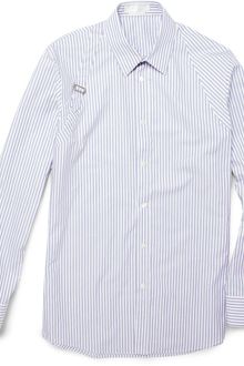Alexander McQueen Striped Cotton Harness Shirt - Lyst