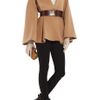 Alexander Mcqueen Wool Kimono Cape in Brown - Lyst