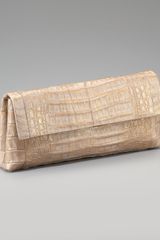 Nancy Gonzalez Crocodile Fold-over Clutch