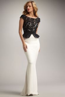 Notte By Marchesa Cap-sleeve Lace Bodice Gown - Lyst