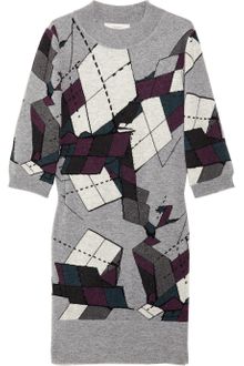 Pringle 1815 Abstract-intarsia Cashmere Dress - Lyst