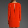 Tibi Silk Shift Dress in Red - Lyst