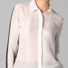 Cushnie Et Ochs Buttonup Blouse with Sheer Back in Black - Lyst