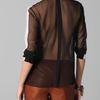 Cushnie Et Ochs Buttonup Blouse with Sheer Back in Black - Lyst