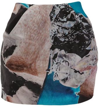Dion Lee Aluminium Tears Structured Silk Mini-skirt - Lyst