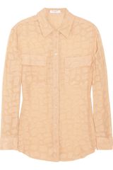 Equipment Signature Leopard-jacquard Silk Shirt