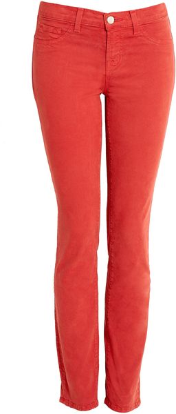 J Brand Blood Orange Mid Rise Ankle Skinny - Lyst