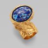 Yves Saint Laurent Arty Ovale Ring in Blue (marine) - Lyst
