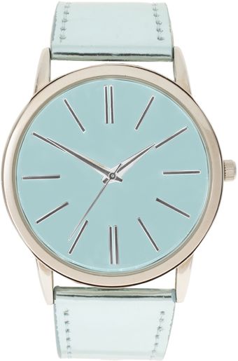  Asos Watch with Mirrored Face and Metallic Strap 