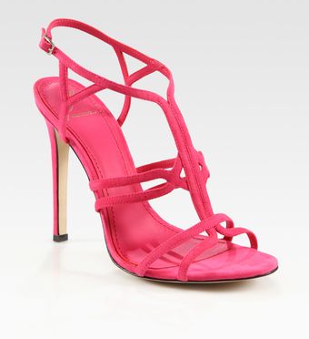 B Brian Atwood Florrina Suede High-heel Sandals - Lyst