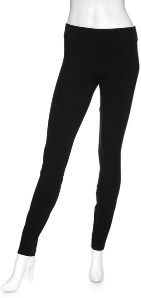 Helmut Lang Seamed Black Leggings in Black - Lyst