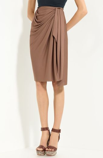 Lanvin Liquid Jersey Skirt - Lyst