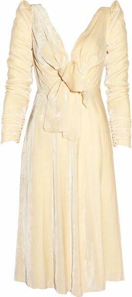 Marc Jacobs Plungefront Velvet Dress - Lyst
