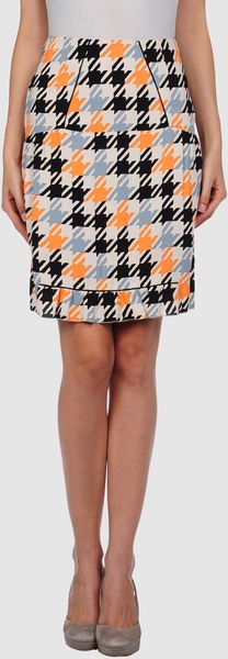 Marni Knee Length Skirts in Orange - Lyst