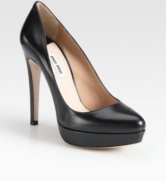  Leather Platform Pump 