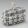 Alexander Mcqueen Heraldry Skull Tweed Box Clutch in Gray (black white) - Lyst