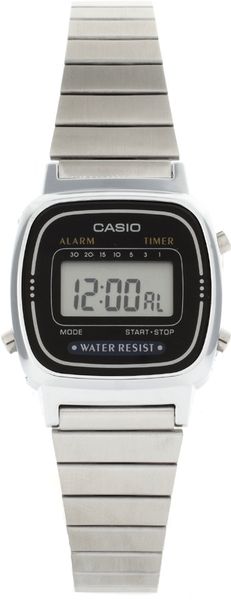 casio mini silver watch