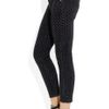 Current/elliott The Stiletto Polkadot Lowrise Jeans in Black - Lyst