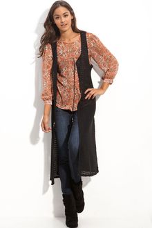 Wallpapher Crochet Maxi Vest - Lyst