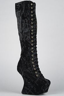 Jeffrey Campbell The Walk Tall Boot in Black Velvet - Lyst