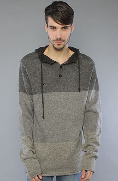 Kr3w The Marshall Hooded Sweater in Grey in Gray for Men (grey) - Lyst