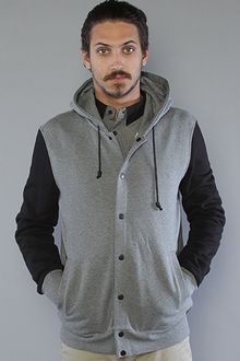 Kr3w The Morrison Snap Up Hoody in Grey - Lyst