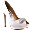 Badgley Mischka Julia  White Satin in White - Lyst