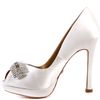 Badgley Mischka Julia  White Satin in White - Lyst