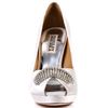 Badgley Mischka Julia  White Satin in White - Lyst